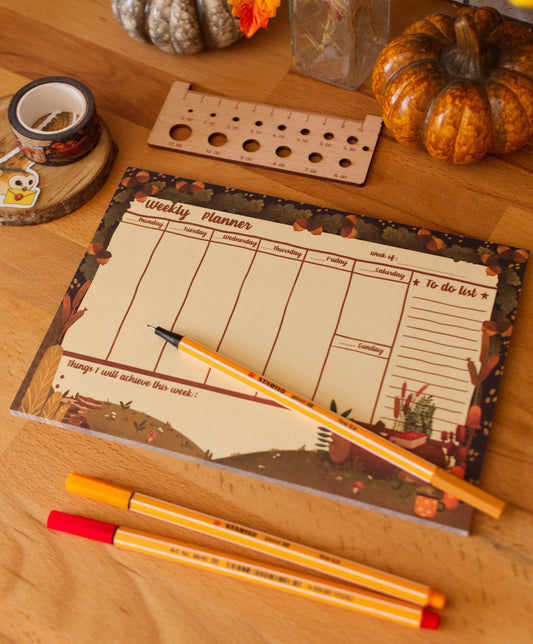 semainier, weekly planner, automne, fall, autumn