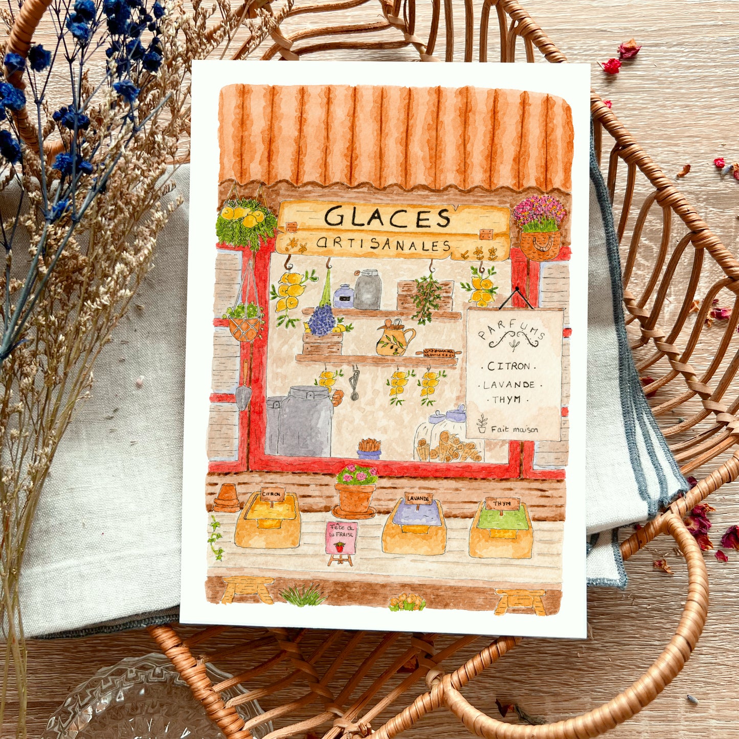 Affiche A4 - Glaces au fond du jardin