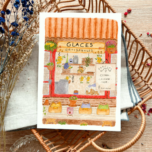 Affiche A4 - Glaces au fond du jardin