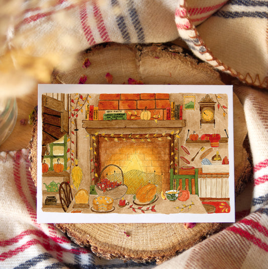 Carte A6 - Thanksgiving chez les Weasley