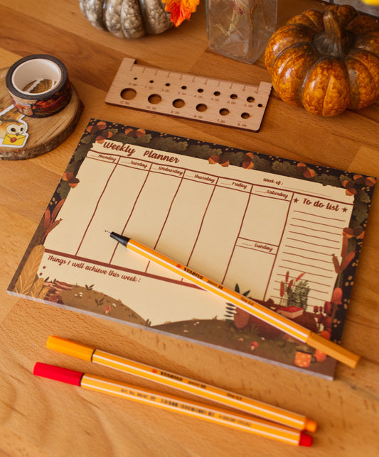 semainier, weekly planner, automne, fall, autumn 